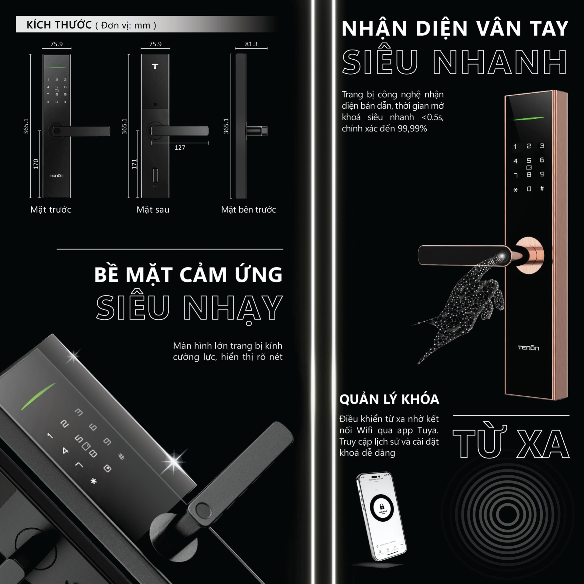 Khóa vân tay Tenon K70- Khóa Thông Minh_1